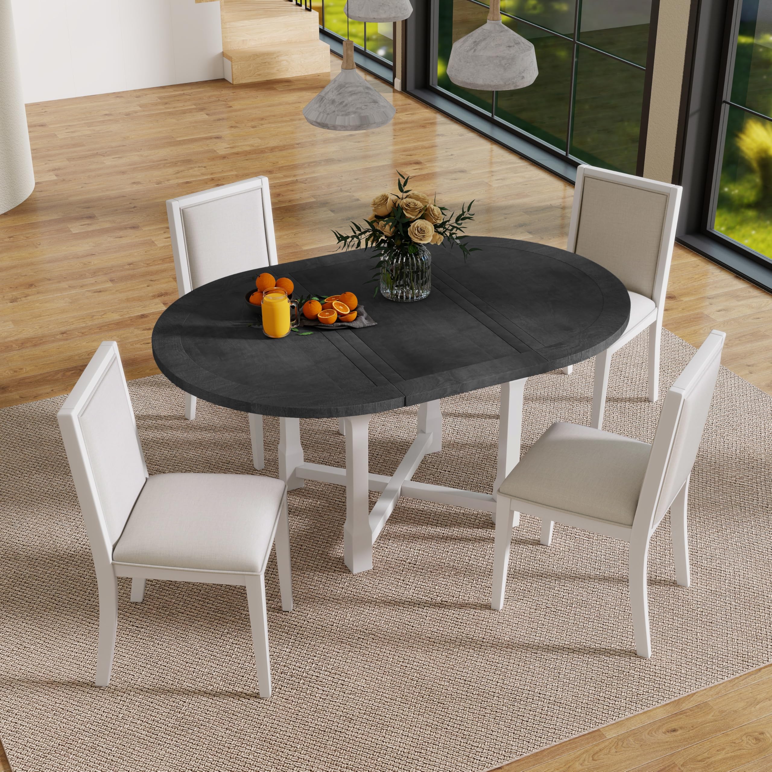 Amazon.com - Merax 5-Piece Extendable Dining Table and 4